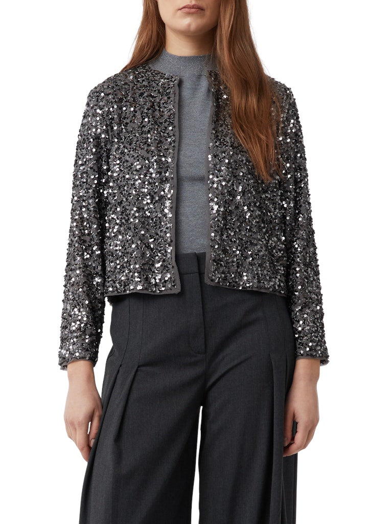 Comma Damen Blazer Grey/Black