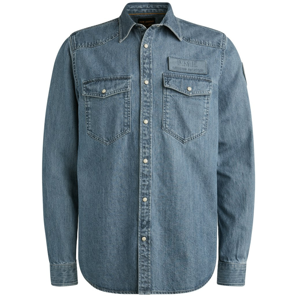 PME Herren Hemden Denim Blue