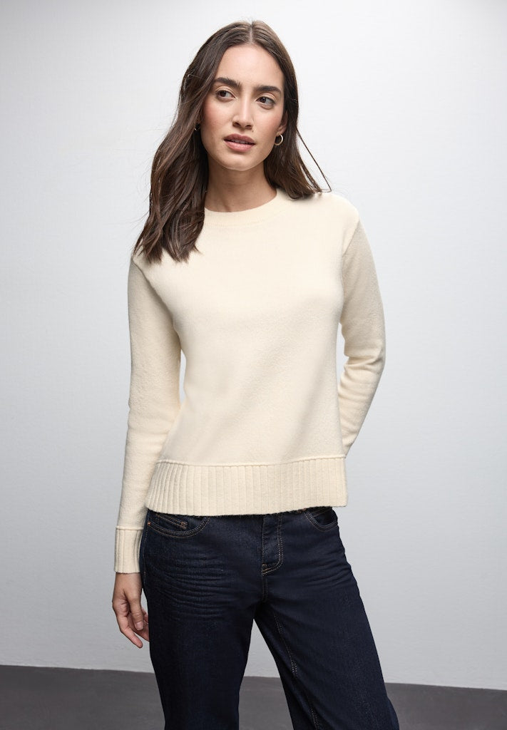 Street One Damen Pullover  Soft Beig