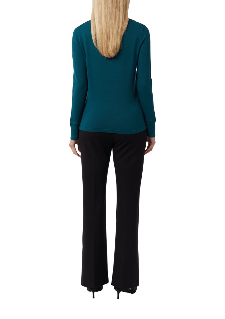 Comma Damen Pullover Blue Green