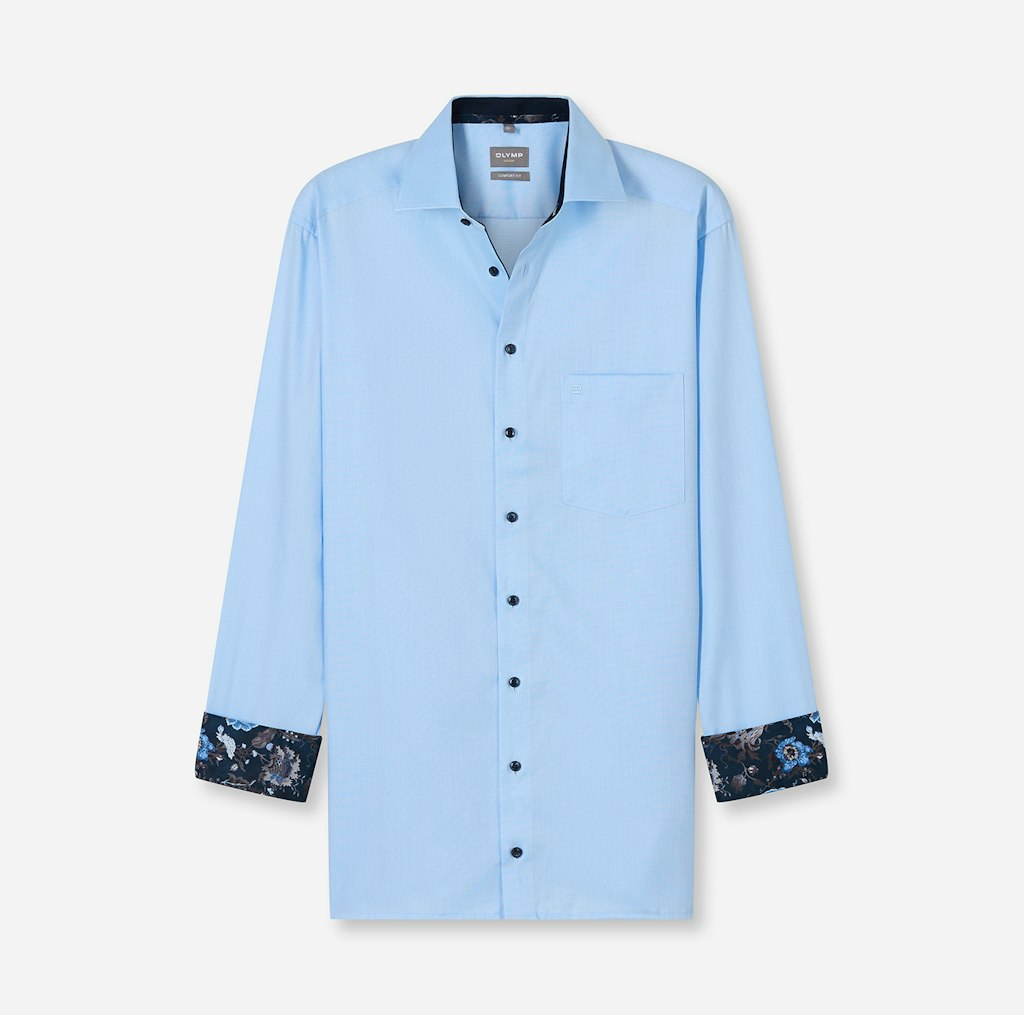 Olymp Herren Hemden lang  Bleu