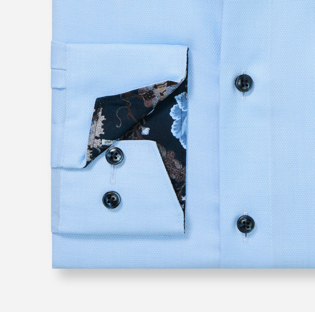 Olymp Herren Hemden lang  Bleu