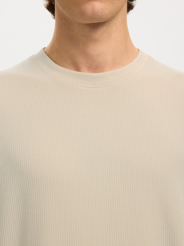 Selected homme Herren T-Shirts kurz  Oatmeal