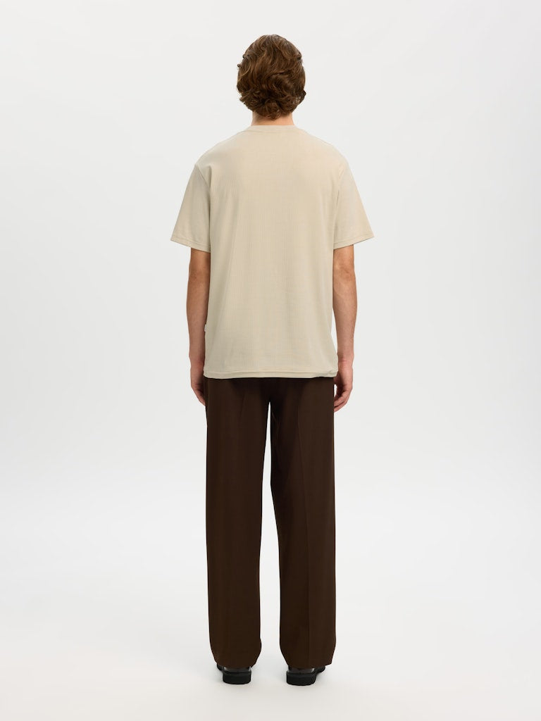 Selected homme Herren T-Shirts kurz  Oatmeal