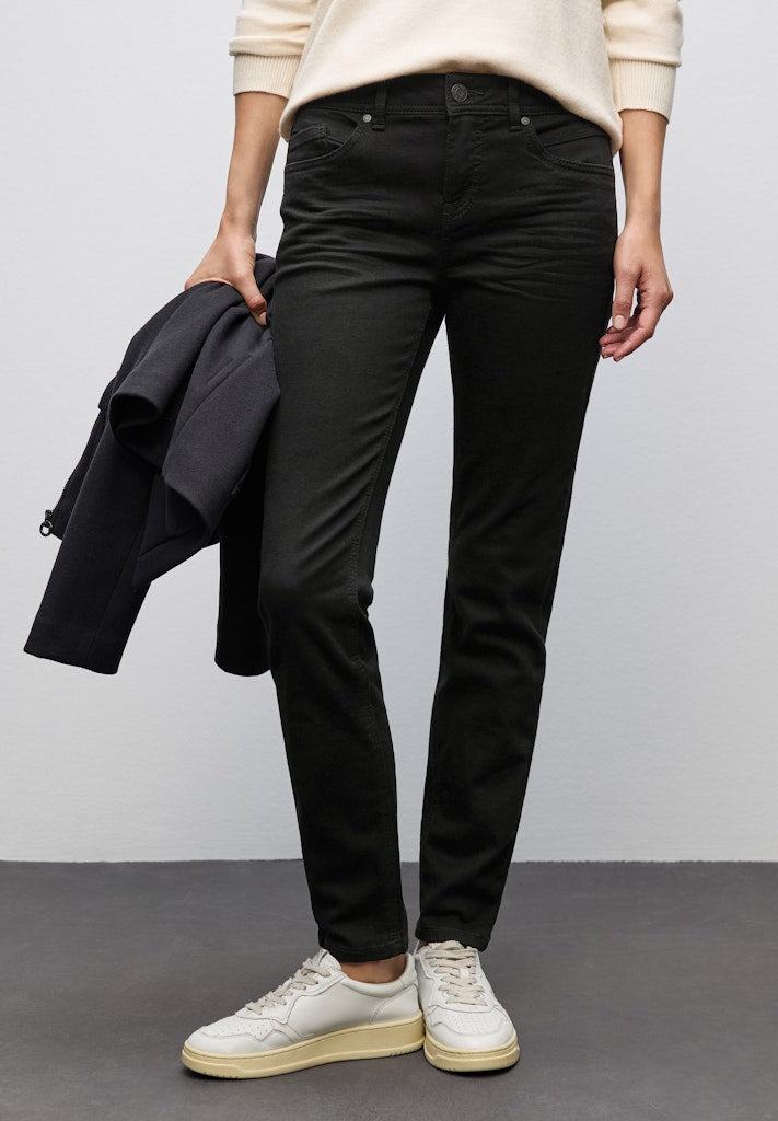 Street One Damen Hosen  Black Cle