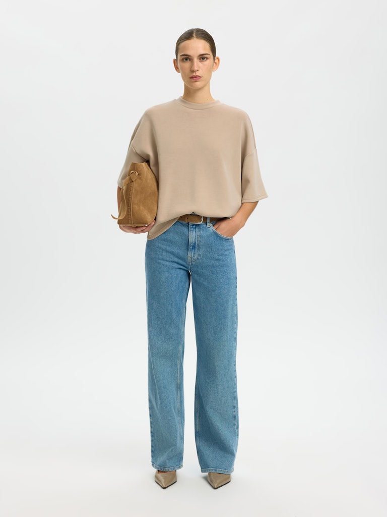 Selected Femme Damen T-Shirts Pure Cashmere
