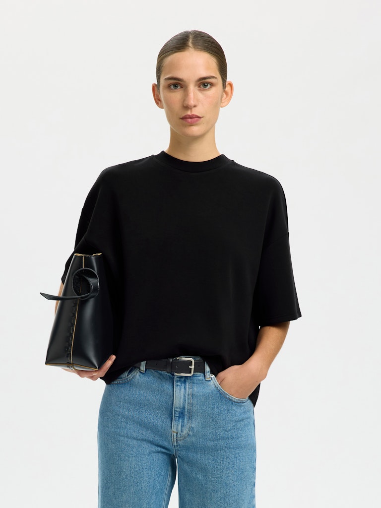 Selected Femme Damen T-Shirts Black