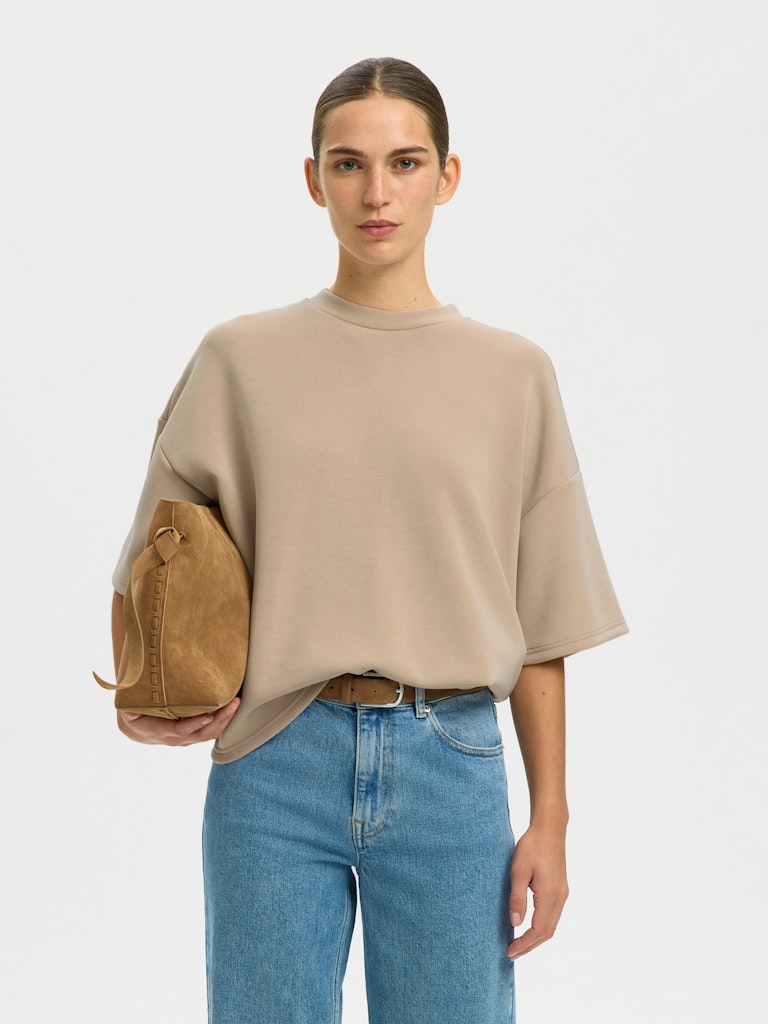 Selected Femme Damen T-Shirts Pure Cashmere
