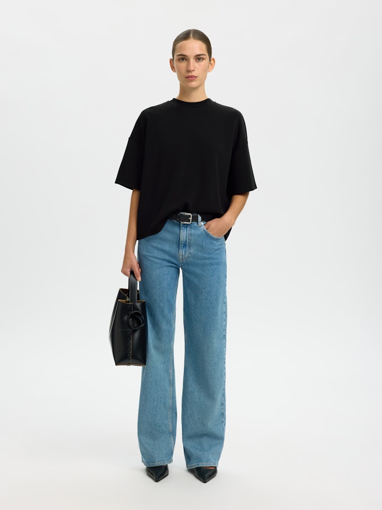 Selected Femme Damen T-Shirts Black