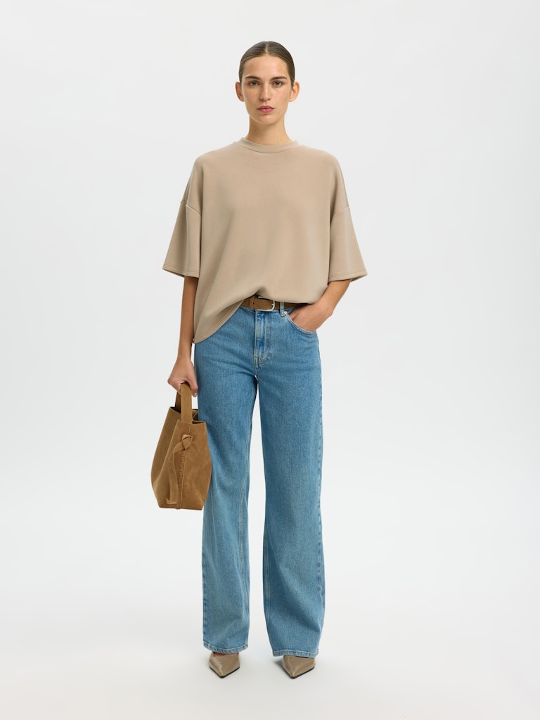 Selected Femme Damen T-Shirts Pure Cashmere
