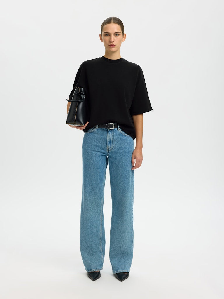 Selected Femme Damen T-Shirts Black
