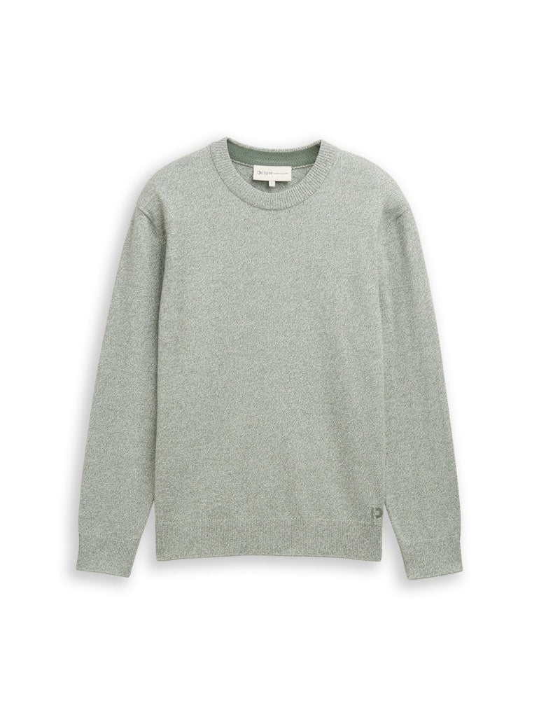 Tom Tailor denim Herren Pullover Olive White Mou