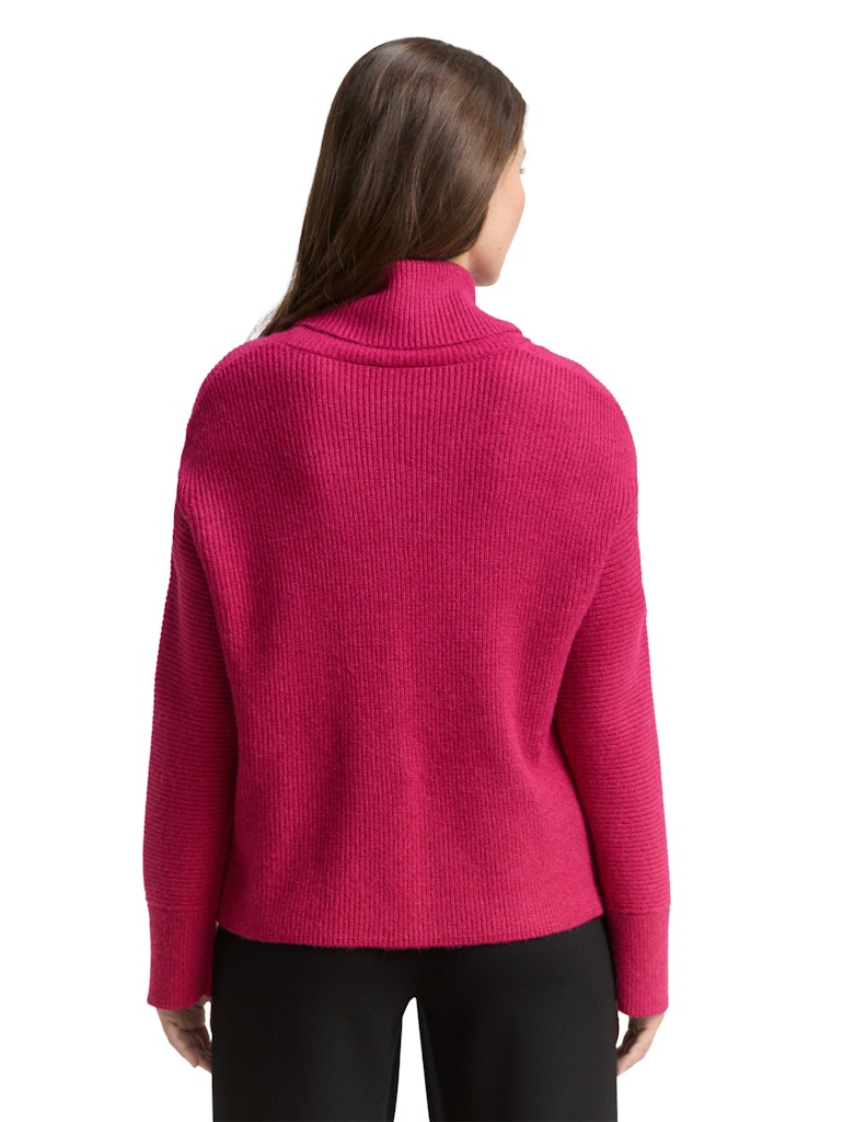 Tom Tailor Damen Pullover Dark Pink Melan