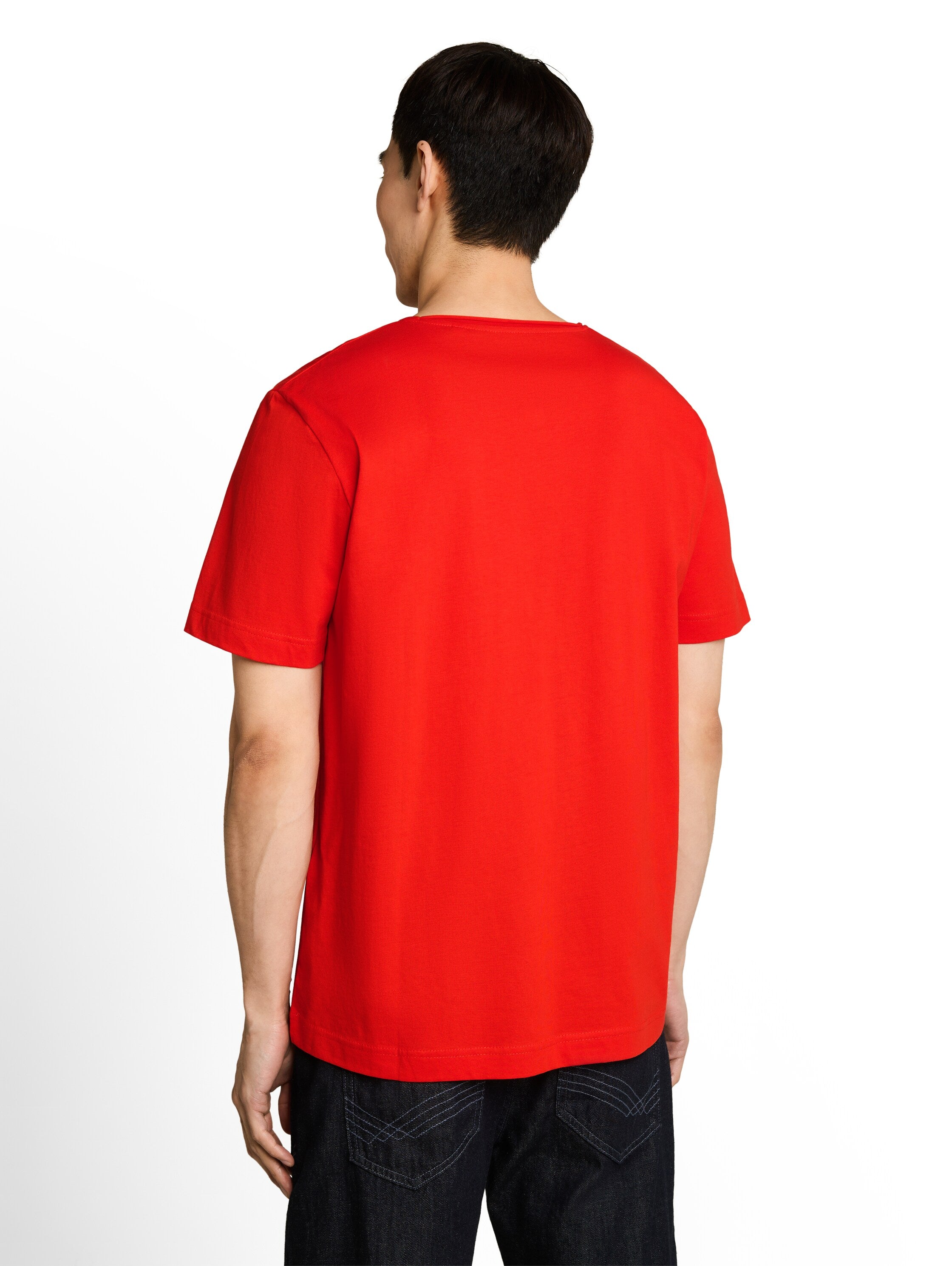 Tom Tailor Herren T-Shirts kurz Orange Red