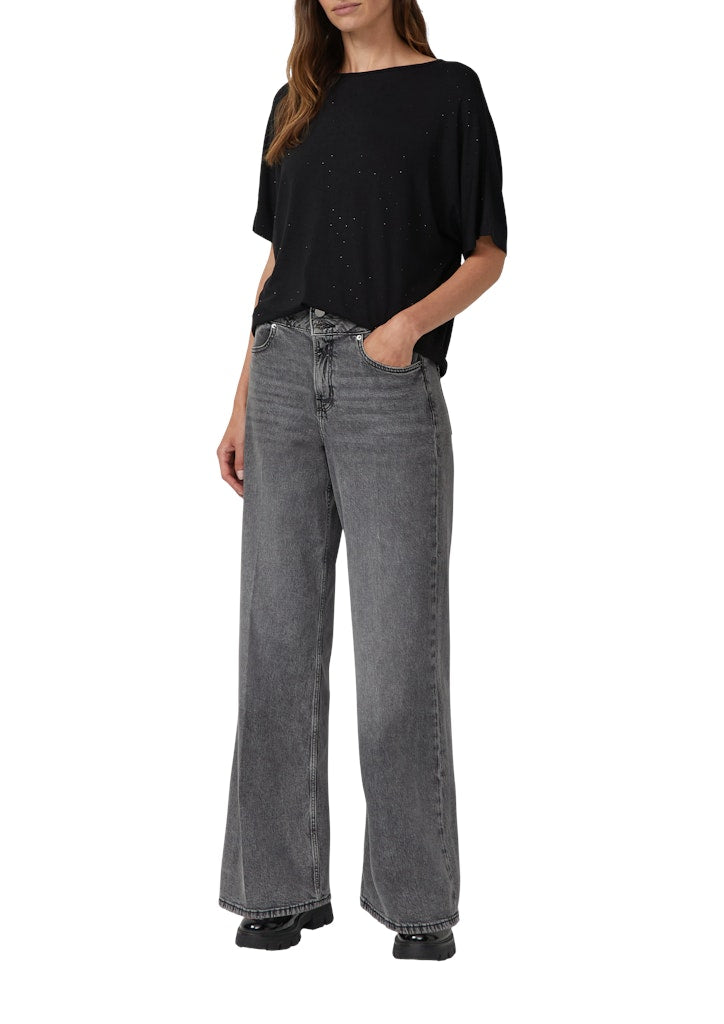 S. Oliver red Damen T-Shirts Grey/Black