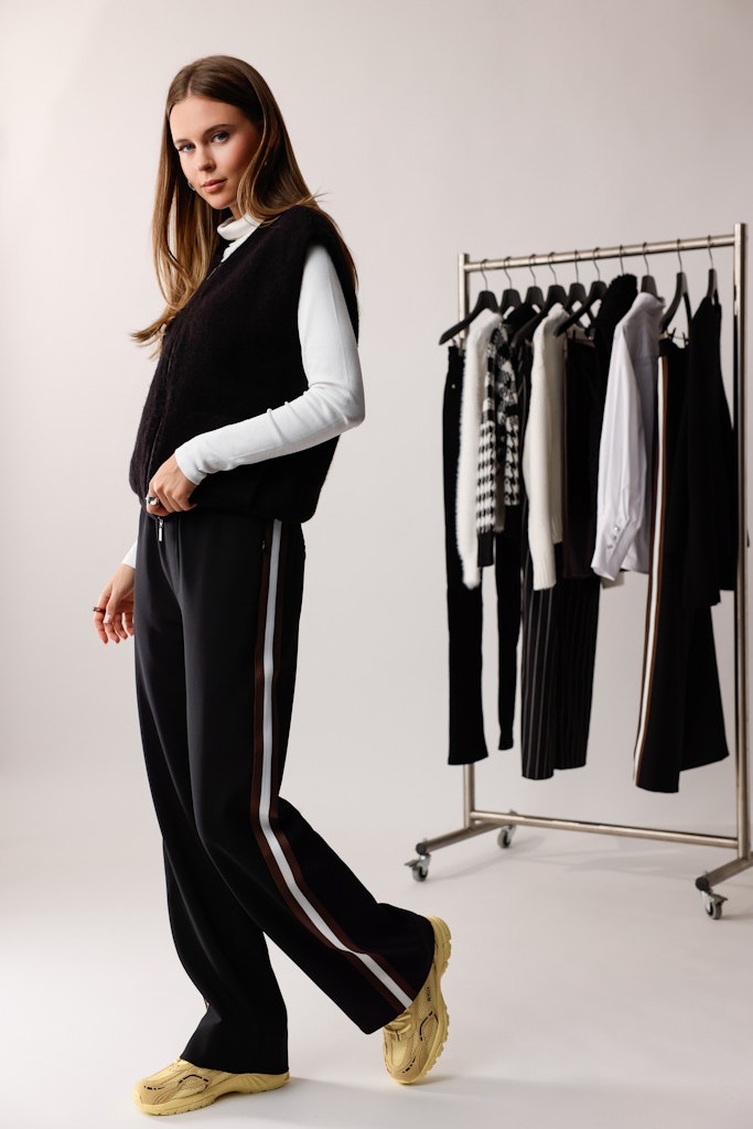 Monari Damen Hosen Schwarz