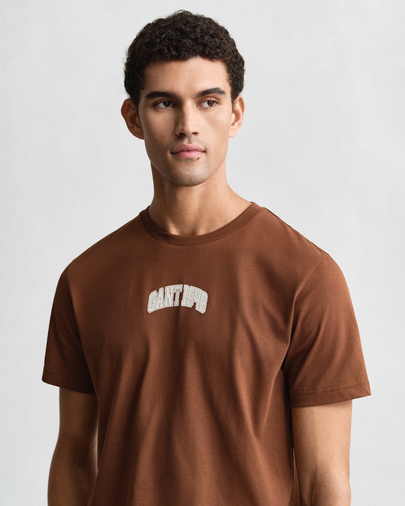 Gant Herren T-Shirts kurz Mahogany Br