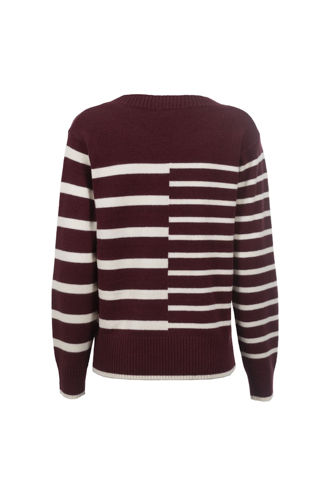 Soquesto Damen Pullover Weinrot