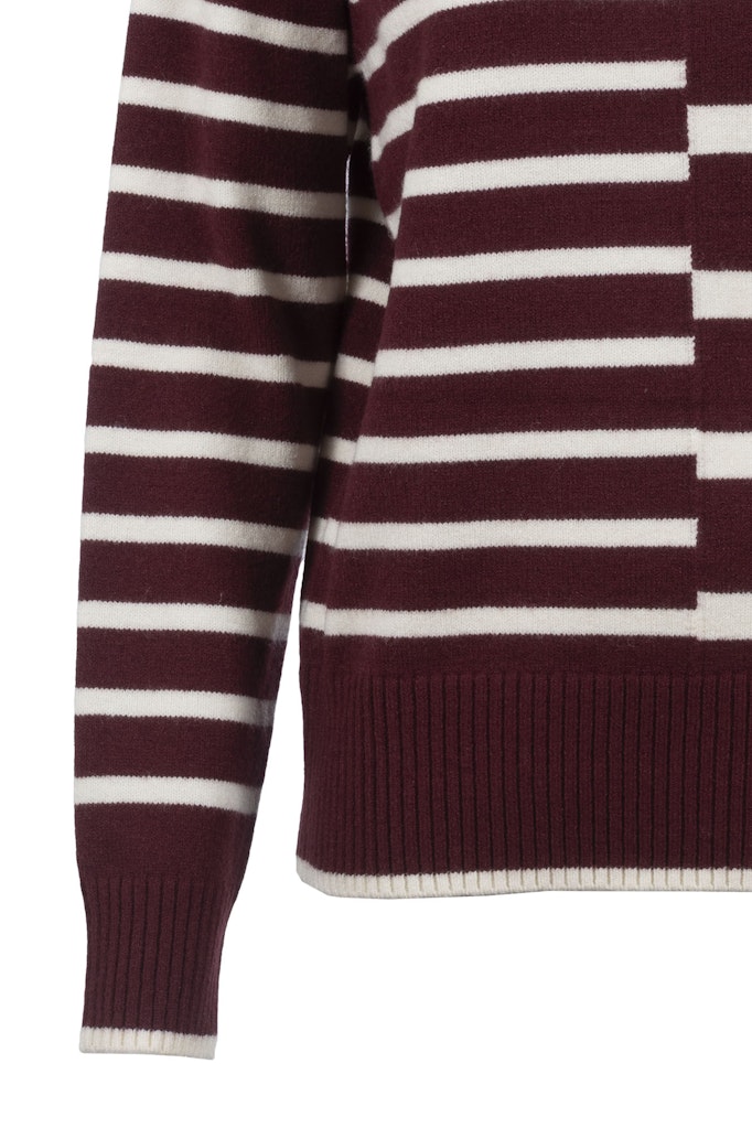 Soquesto Damen Pullover Weinrot