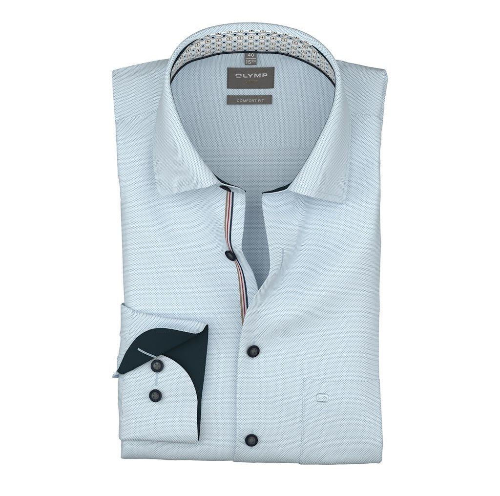 Olymp Herren Hemden lang  Bleu