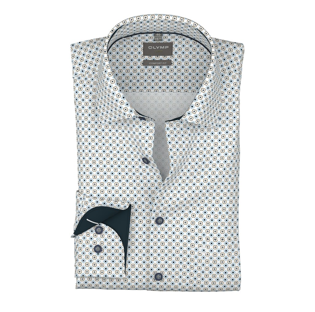 Olymp Herren Hemden lang  Weiss
