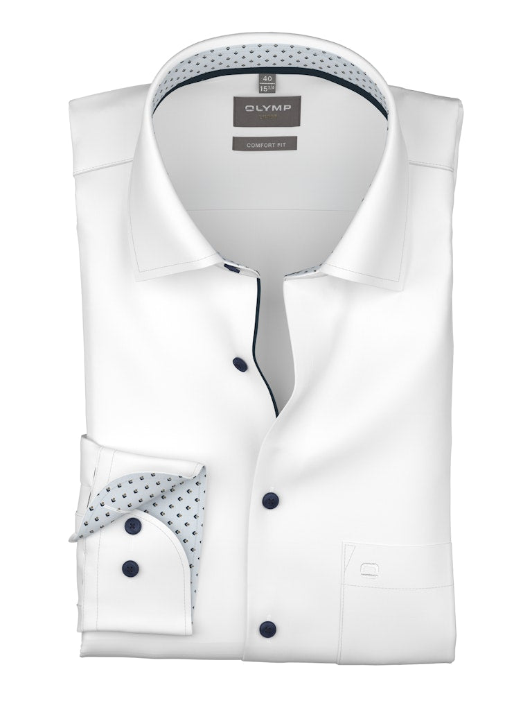 Olymp Herren Hemden lang  Weiss