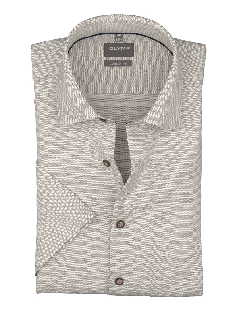 Olymp Herren Hemden kurz  Nougat