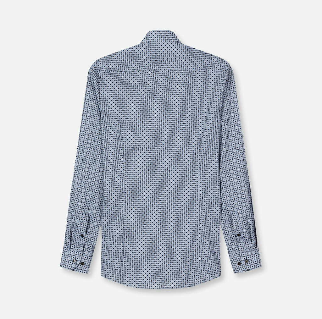 Olymp Herren Hemden lang  Rauchblau