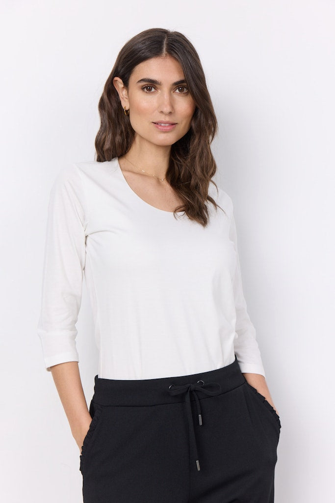 Soya Concept Damen T-Shirts Offwhite