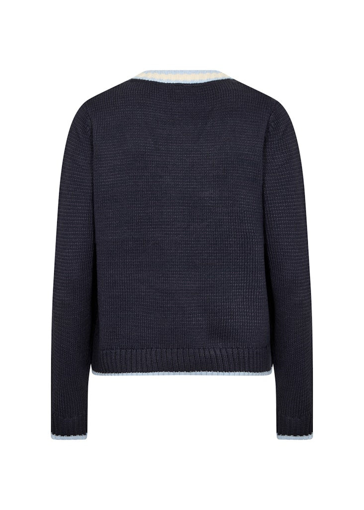 Soya Concept Damen Strickjacken Navy Combi