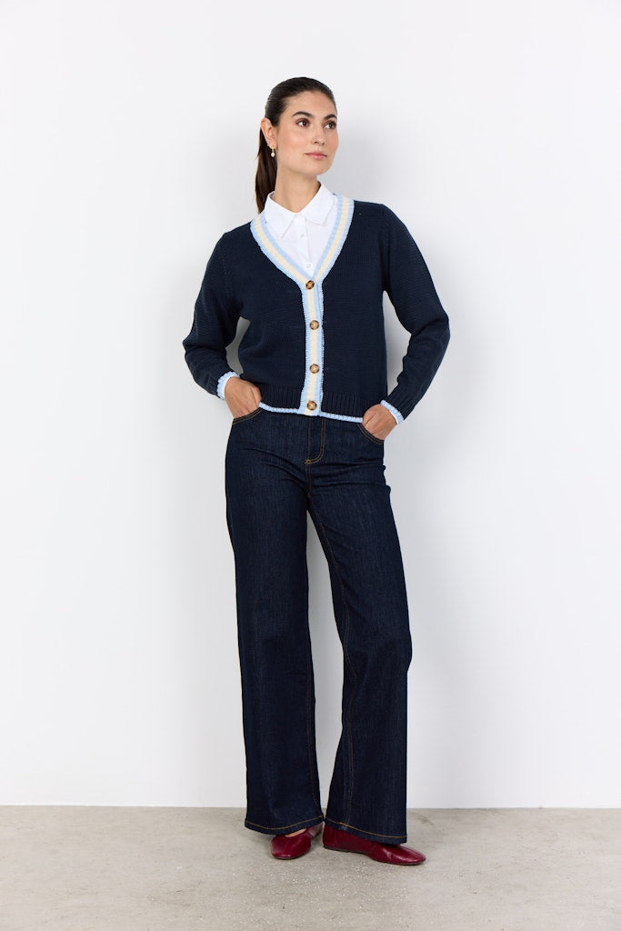 Soya Concept Damen Strickjacken Navy Combi
