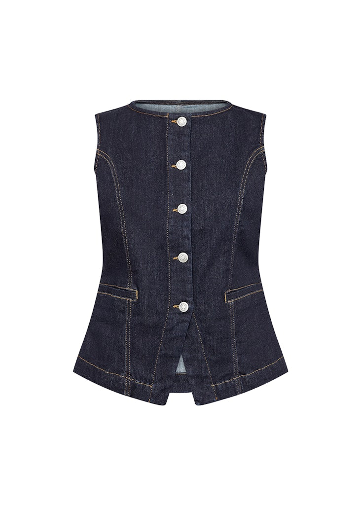 Soya Concept Damen Indoorwesten Raw Blue Denim