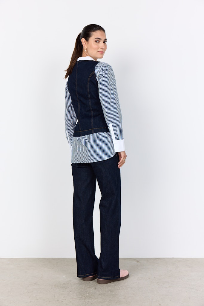 Soya Concept Damen Indoorwesten Raw Blue Denim