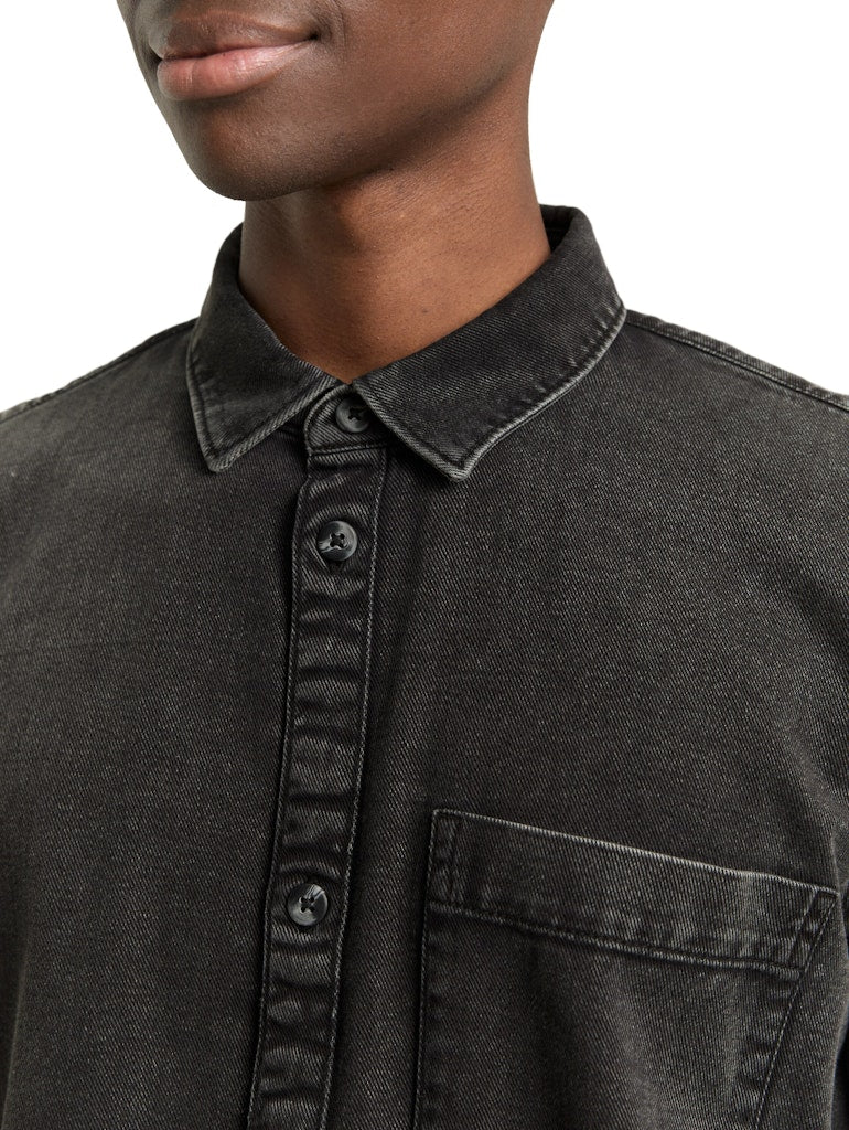 Tom Tailor denim Herren Hemden lang Black