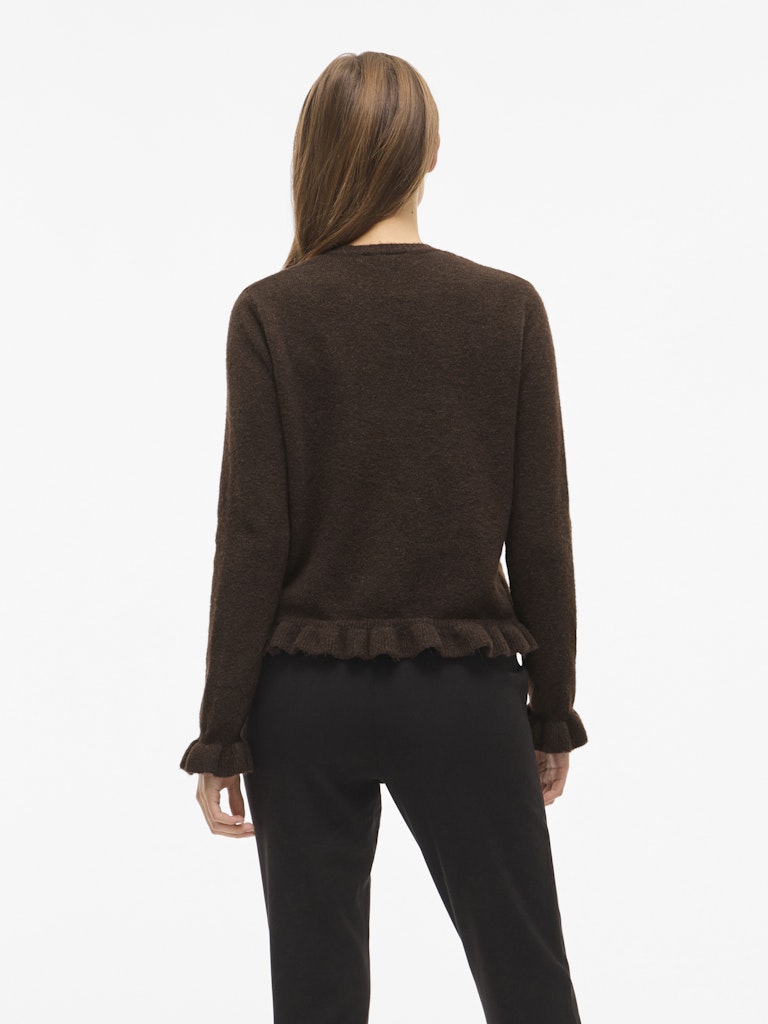 Vila Damen Strickjacken Coffee Bean/Mel