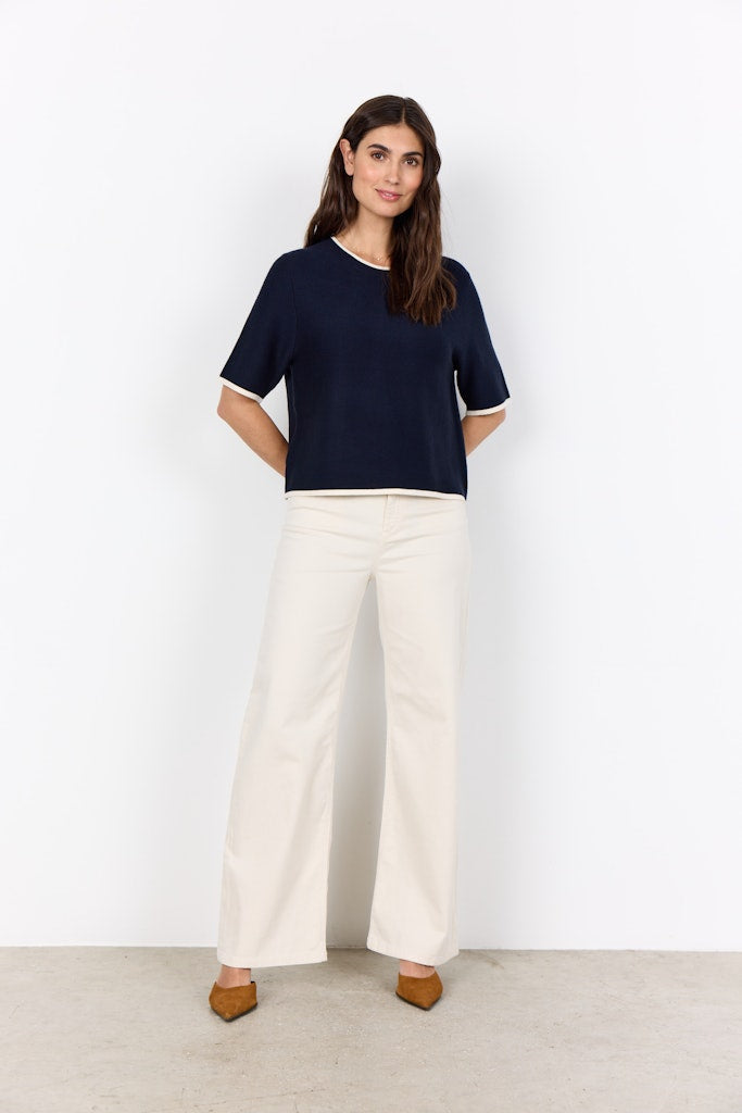 Soya Concept Damen Pullover Navy Combi