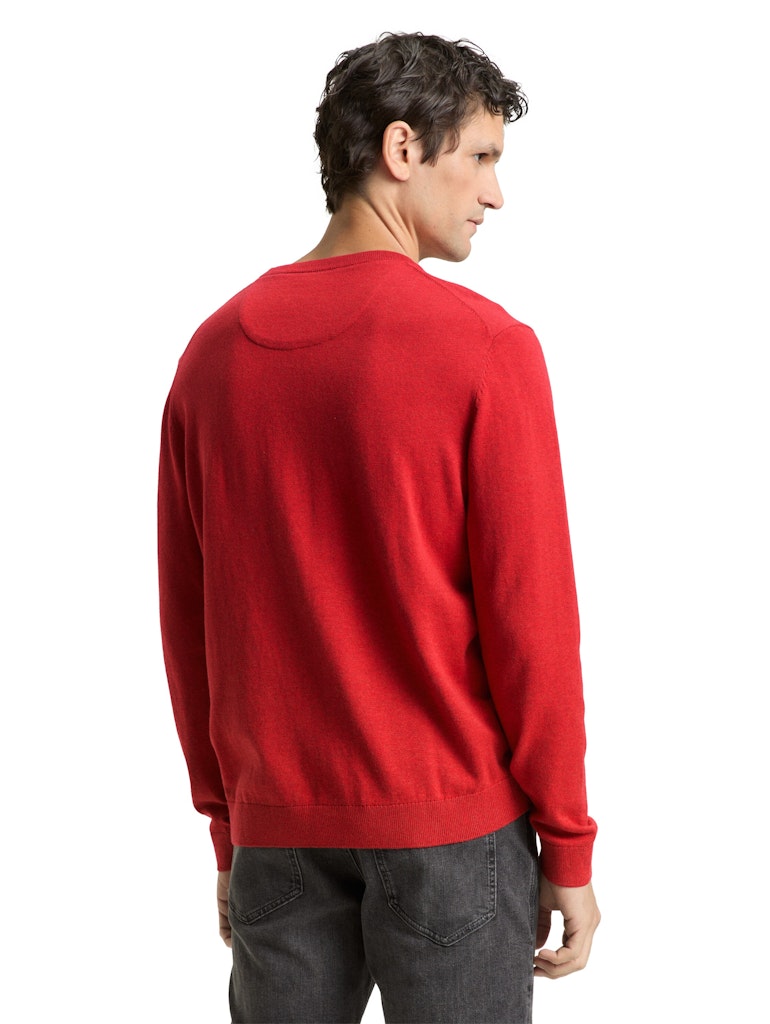 Tom Tailor Herren Pullover Salsa Red Non-S
