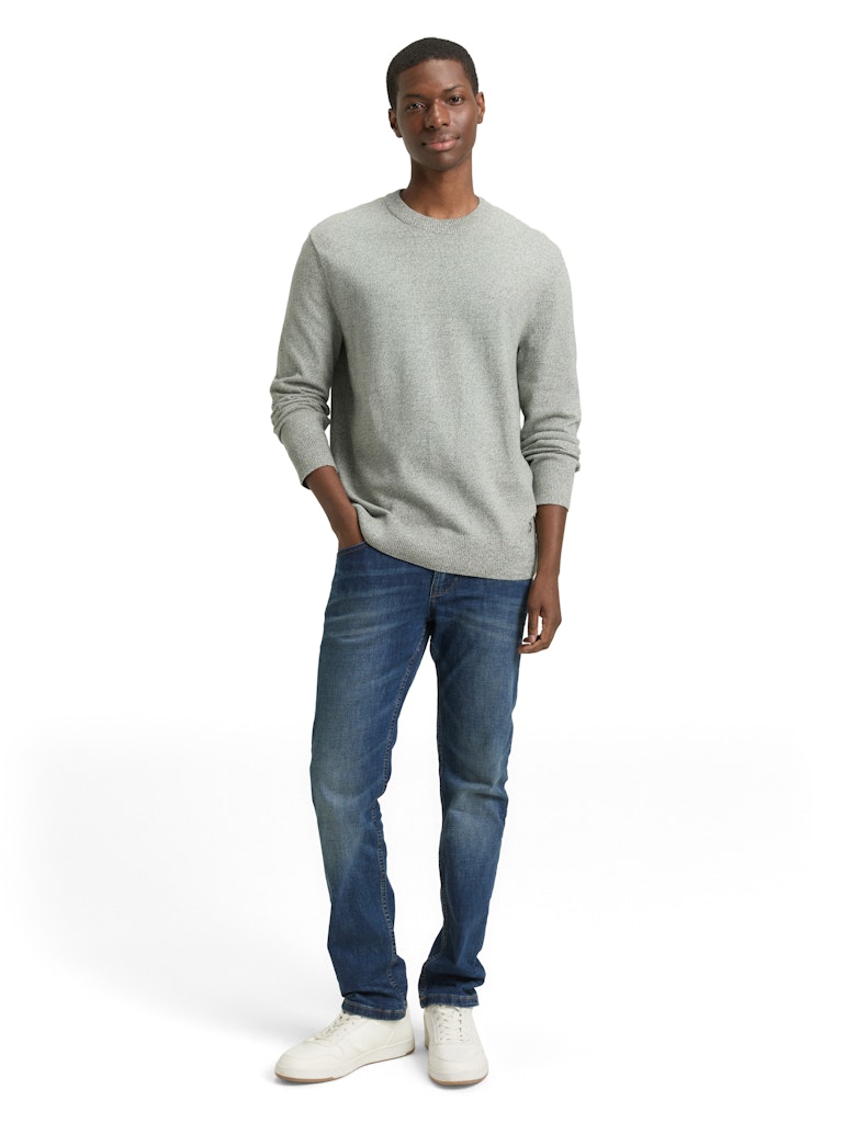 Tom Tailor denim Herren Pullover Olive White Mou