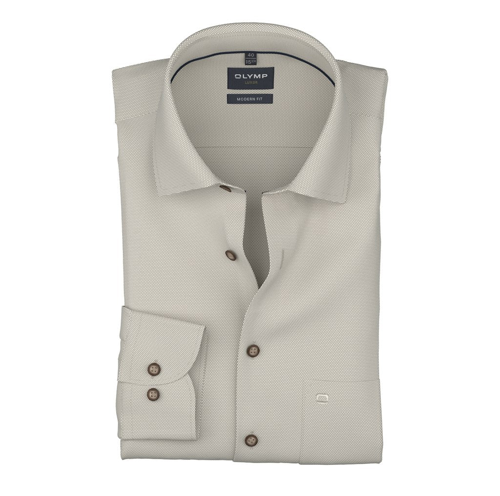 Olymp Herren Hemden lang  Nougat