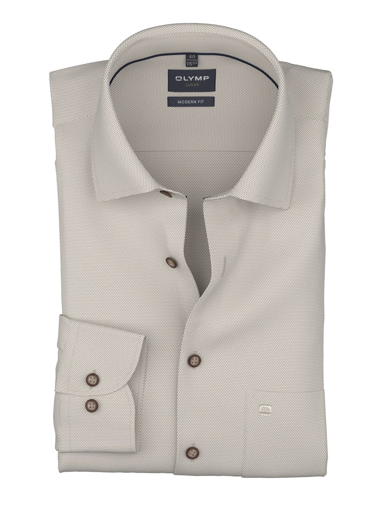 Olymp Herren Hemden lang  Nougat
