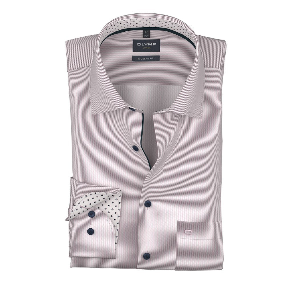 Olymp Herren Hemden lang  Mauve