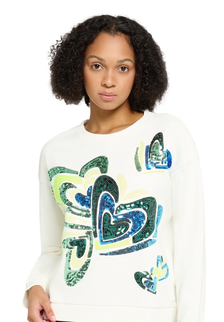 Cartoon Damen Sweatshirts Patch Cream/Gre
