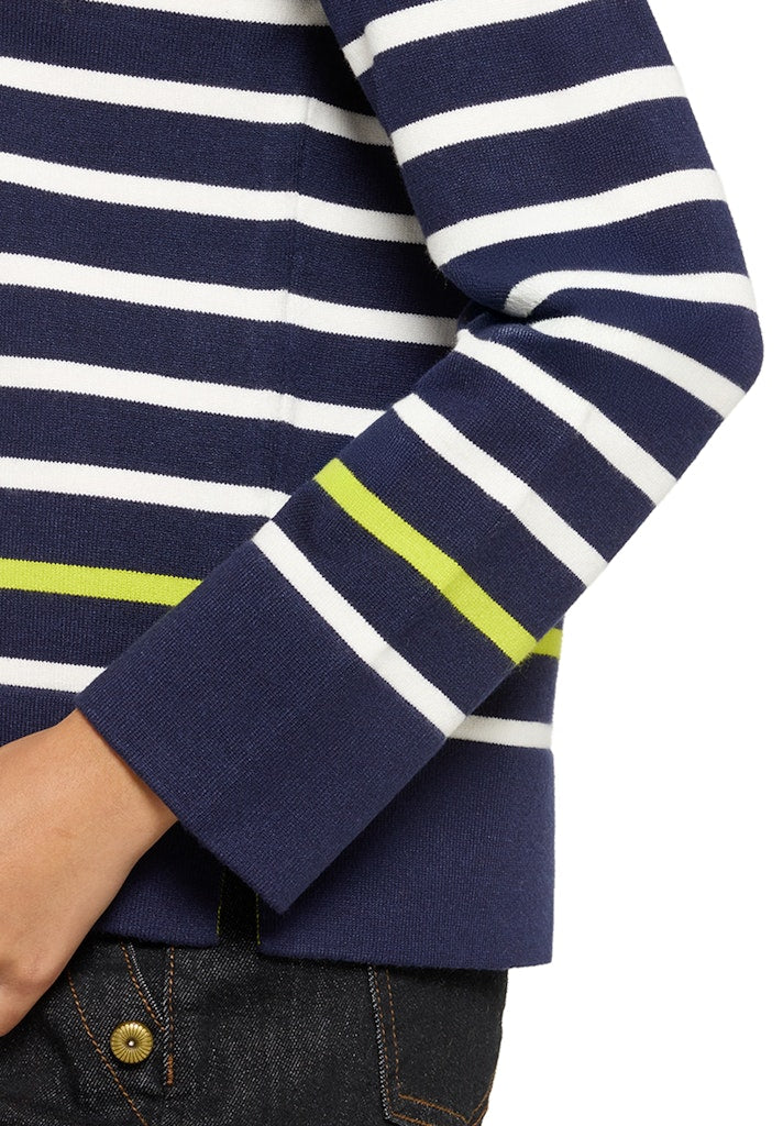 Cartoon Damen Pullover Cream/Blue