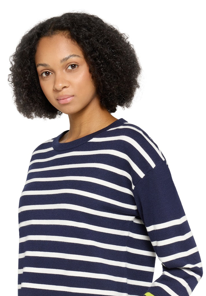 Cartoon Damen Pullover Cream/Blue