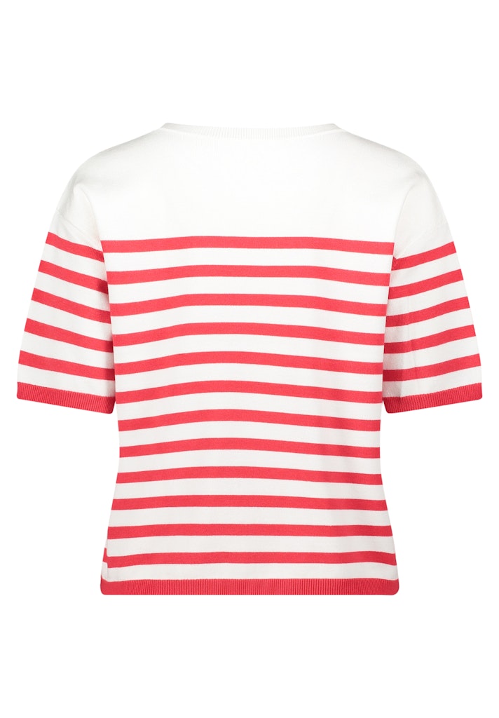 Cartoon Damen Pullover Cream/Red