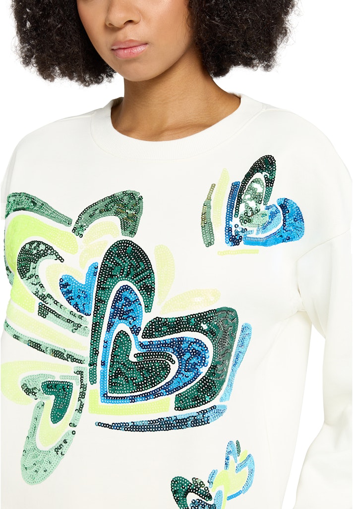 Cartoon Damen Sweatshirts Patch Cream/Gre