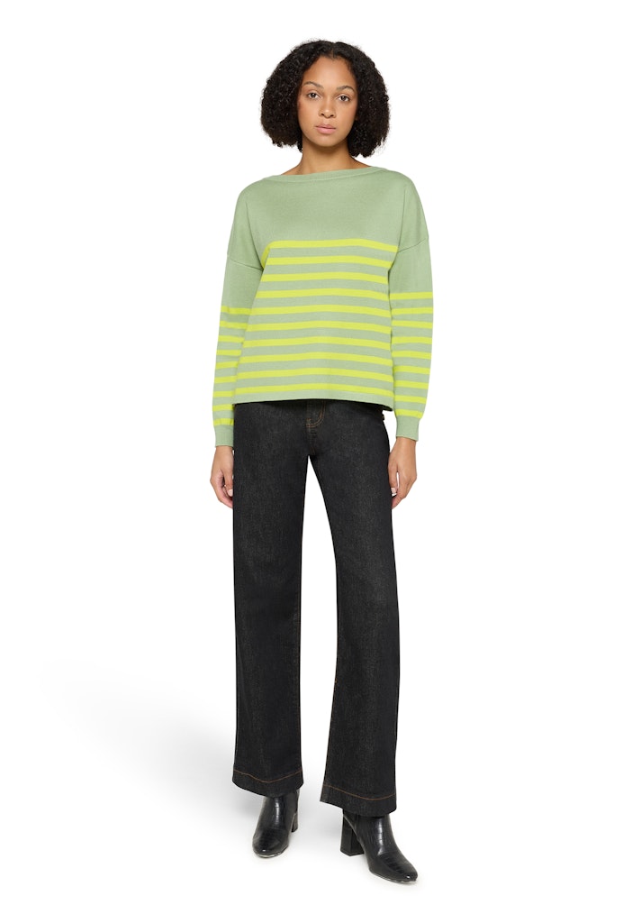 Cartoon Damen Pullover Green/Yellow