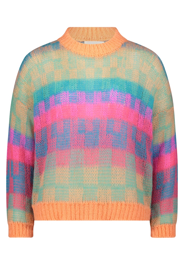 Cartoon Damen Pullover Orange/Pink