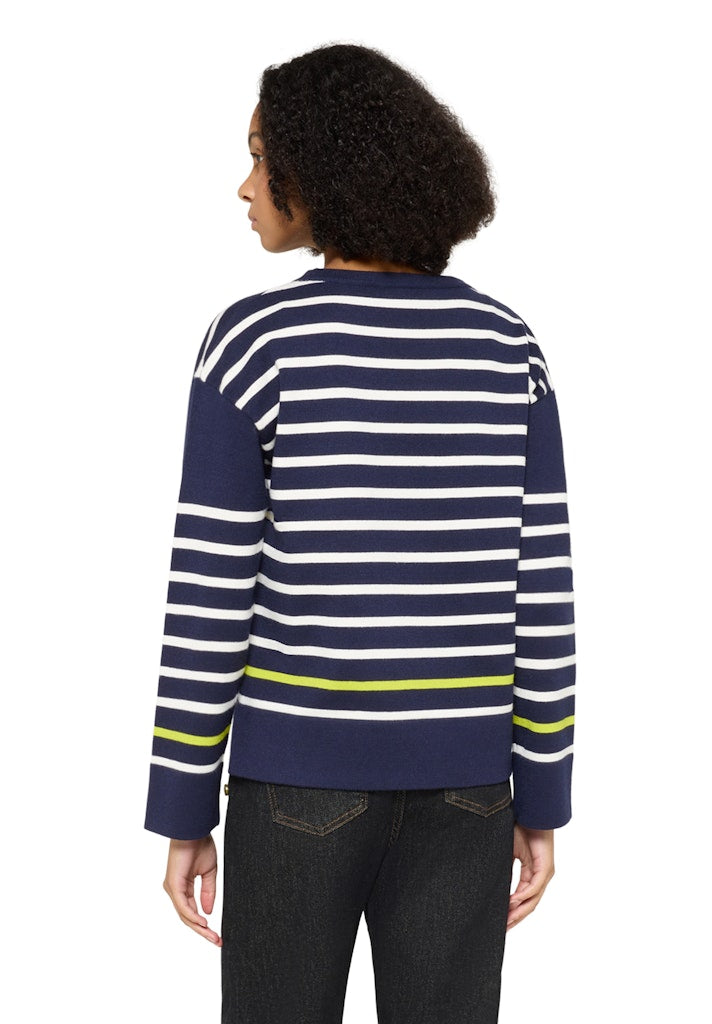 Cartoon Damen Pullover Cream/Blue