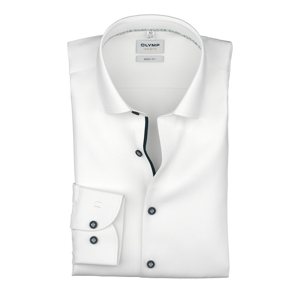 Olymp Herren Hemden lang  Weiss